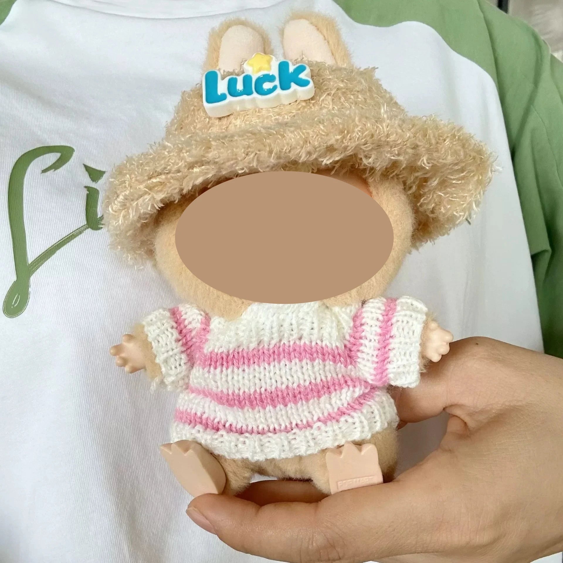 17cm Labubu & K-Pop Idol Mini Plush Doll Clothes Outfit Set Plush Doll Clothes Zpaxo