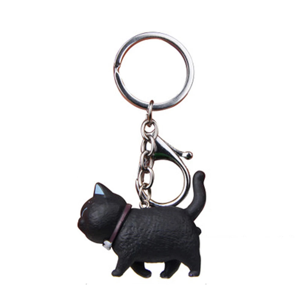 Lovely Cartoon Animal Cute Japanese Cat Kitten Key Chain Cat Keyring Bag Hanging Pendant Keychain Zpaxo 8-1pc