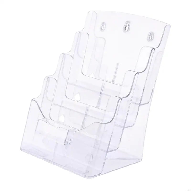 Elegant See Through Acrylic File Stand Neat Desktop Arrangement