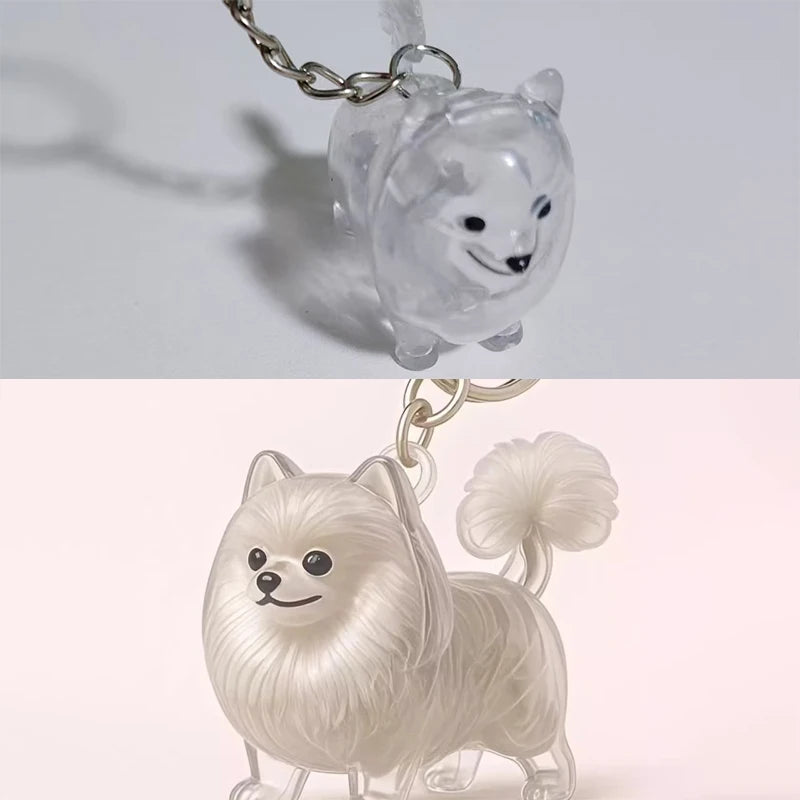 Dog Hair Storage Pendant Keychain Transparent Cat Fur Keepsake Zpaxo A22