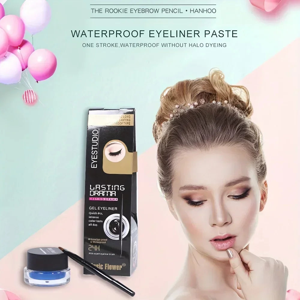 Rich Rendering Eyeliner Cream Smudge Proof Waterproof Easy Coloring