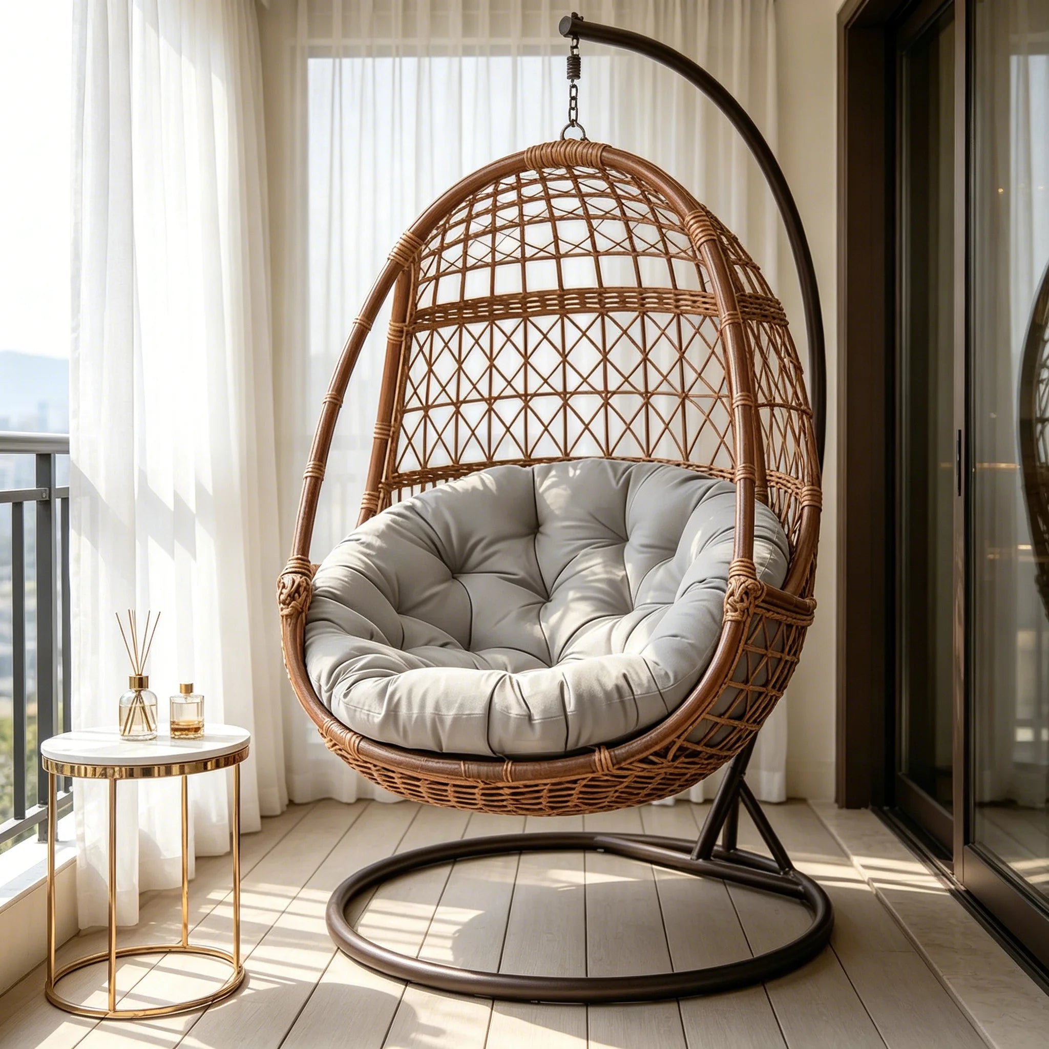 Outdoor Patio Seat Cushions Round Chair Fully Filled Strong Support