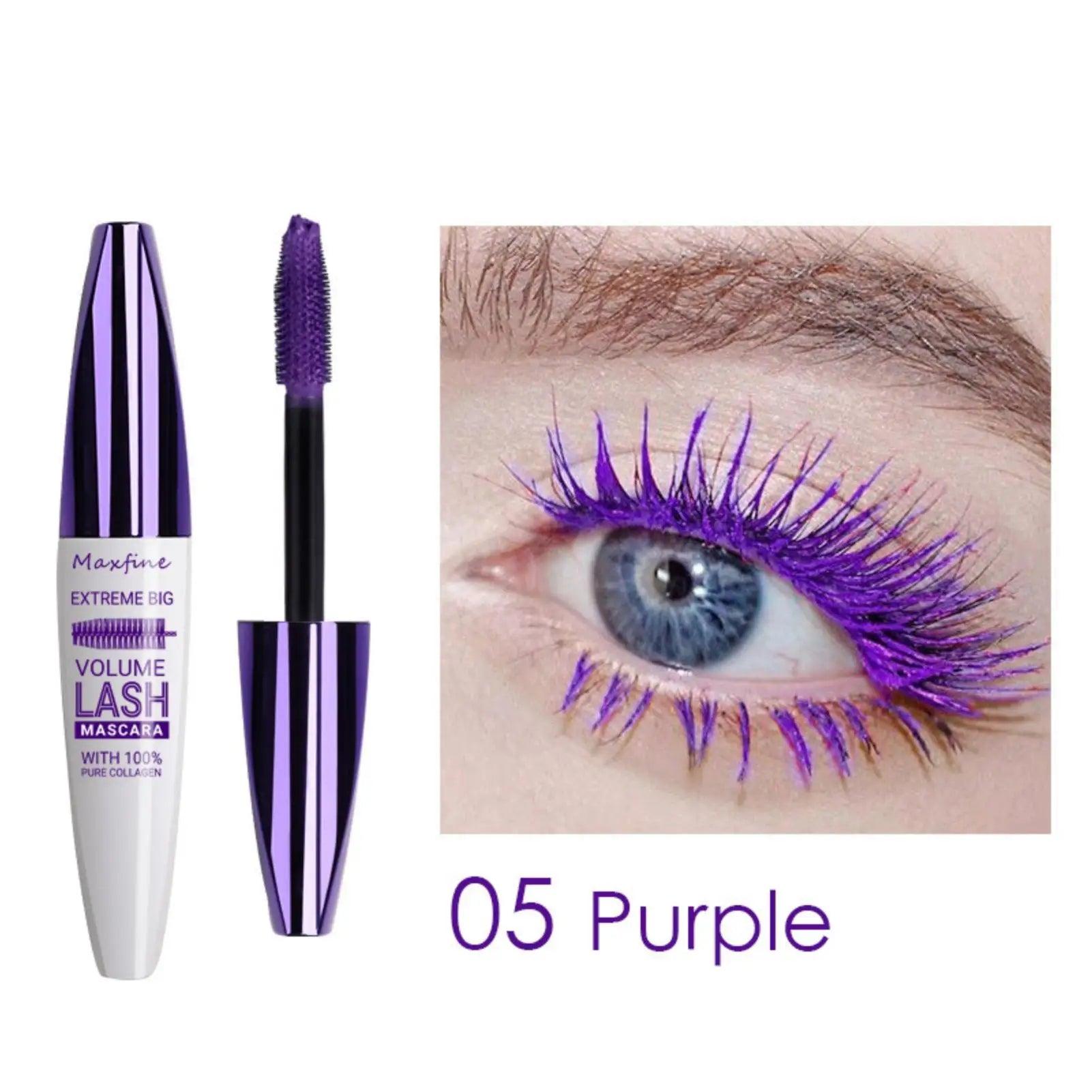 1PC 8D Silk Fiber Lash Mascara Waterproof Long-Lasting Smudge-Proof Eyelashes Makeup Zpaxo 05