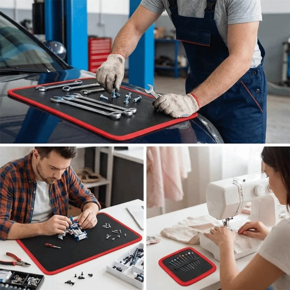 S M L Magnetic Tool Mat Strong Magnet Heavy-duty Parts Organizer Zpaxo