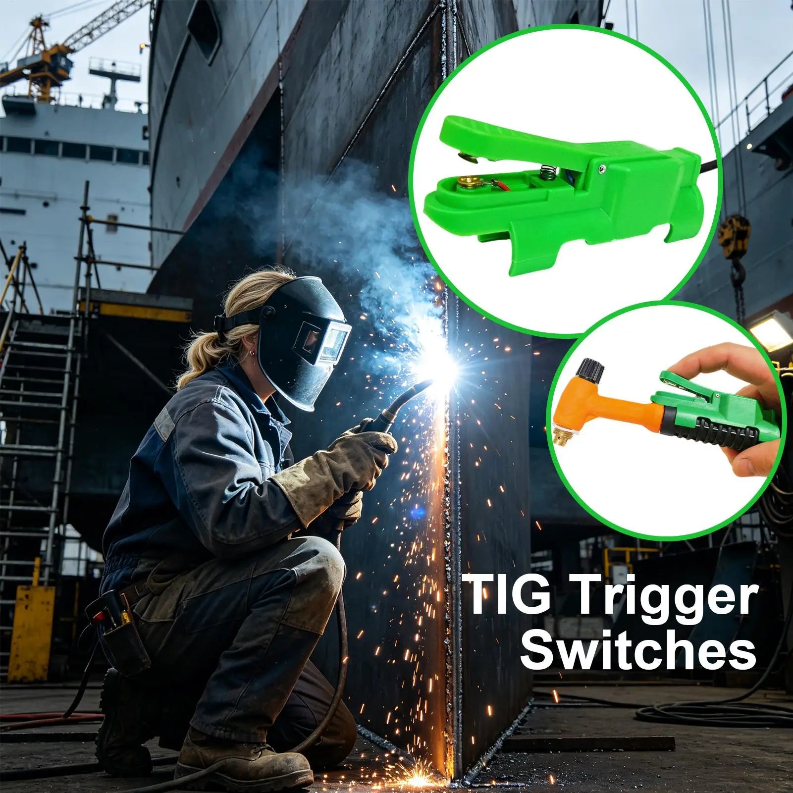 Welding Touch Button Ergonomic Anti-slip Precise Quick Release Off