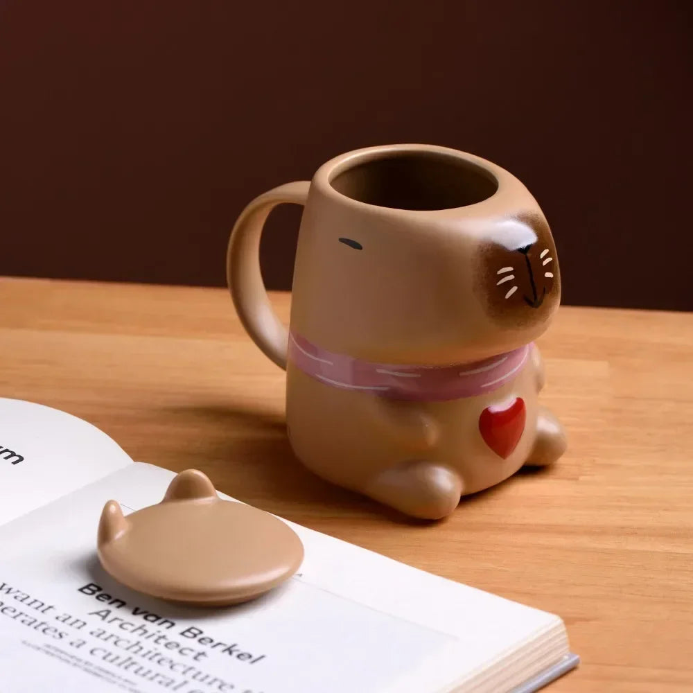Ceramic Capybara Mug – Cute Cartoon Coffee & Milk Cup 400ml Ceramic Novelty Mug Zpaxo