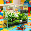 Betta Enrichment Toys 7 Training Moon Heart-shaped Ring Tank Decor