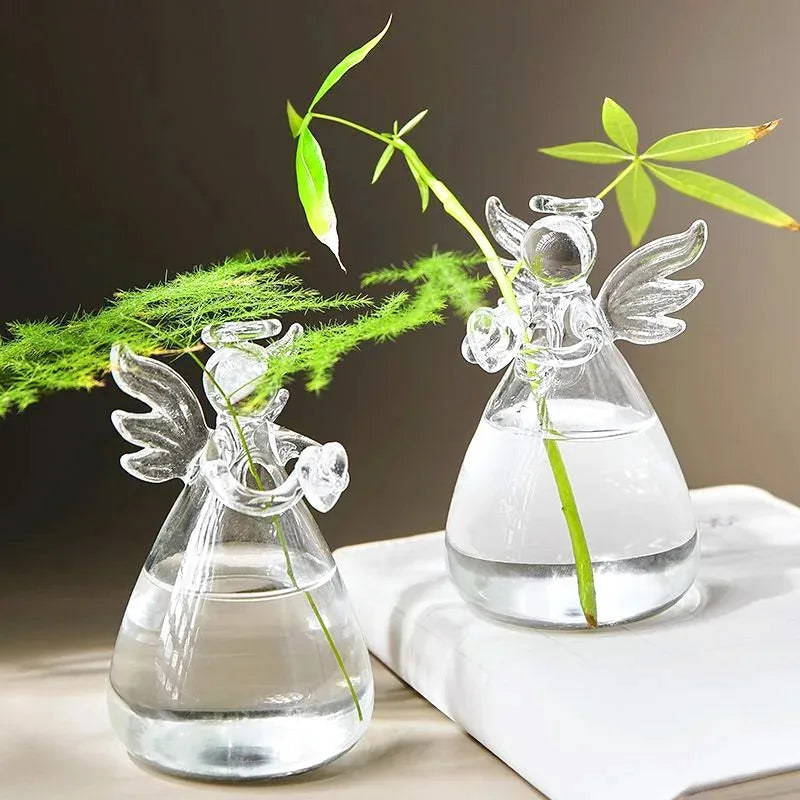 Glass Hydroponic Vase Suitable Wedding Decorations Angel Floral