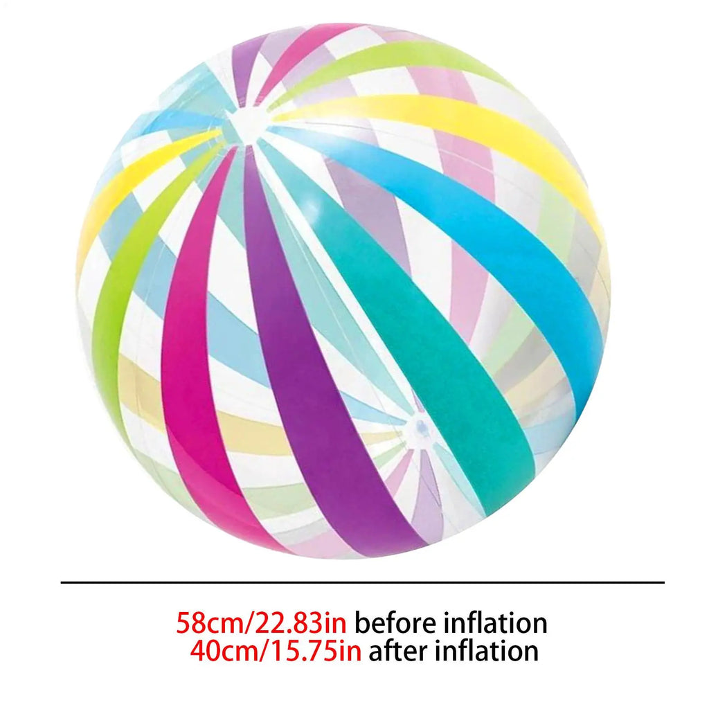 Beach Balls For Kids Blow Up Sports Training Toy Wear-Resistant Portable 16 Inch Beach Ball For Team Sports Party Pool School Zpaxo