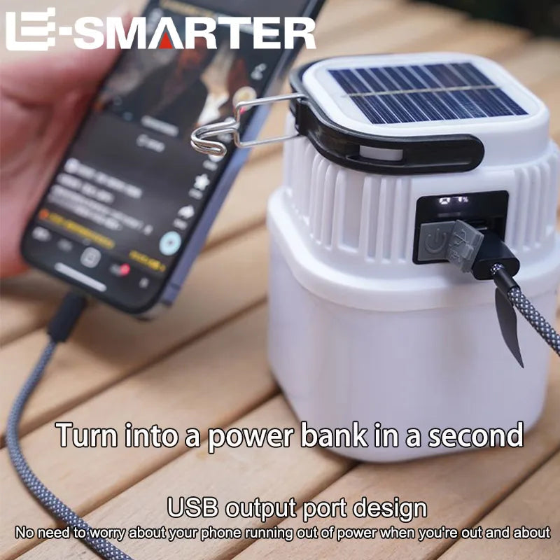 ESMARTER Solar & USB-C LED Camping Lantern – Portable Light