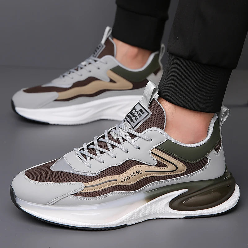 Men's Casual Sneakers Luxury Trainer Shoes Breathable Race Running