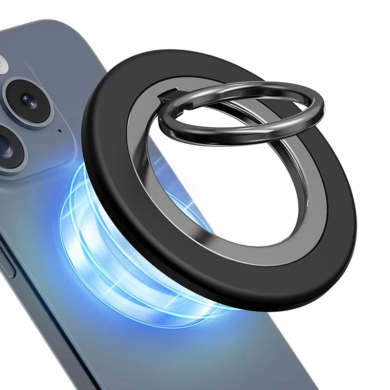 Magnetic Phone Ring Holder For MagSafe Phone Ring Grip Finger Ring Kickstand Metal Phone Grip For Samsung iPhone 16 15 14 Series Zpaxo