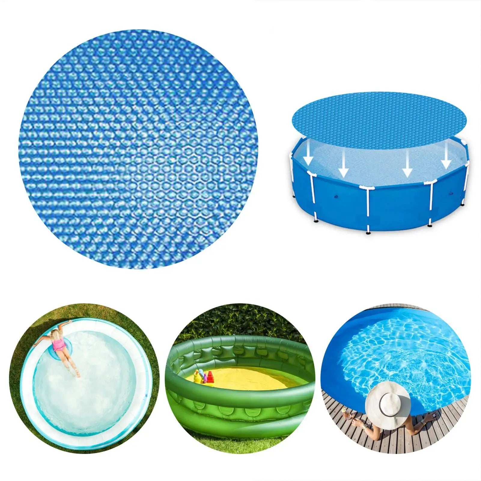 Ground Pool Solar Cover Heat Insulation Blanket Swimming Protective