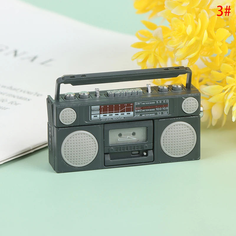 ▶1Pc 1:12 Dollhouse Miniature Radio Model Zpaxo Style3