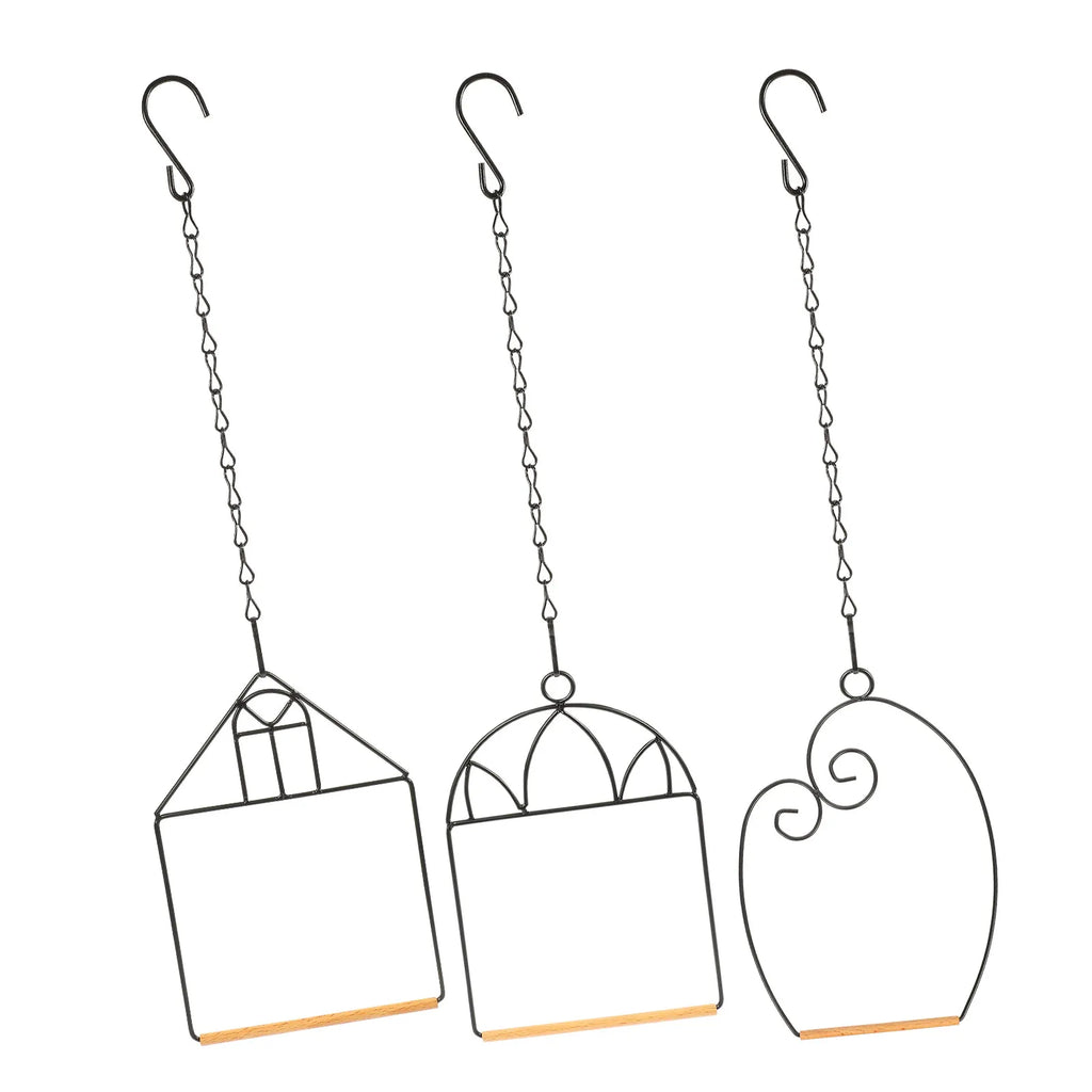 3Sets Metal Bird Perch Stand Portable Parrot Training Rack Indoor