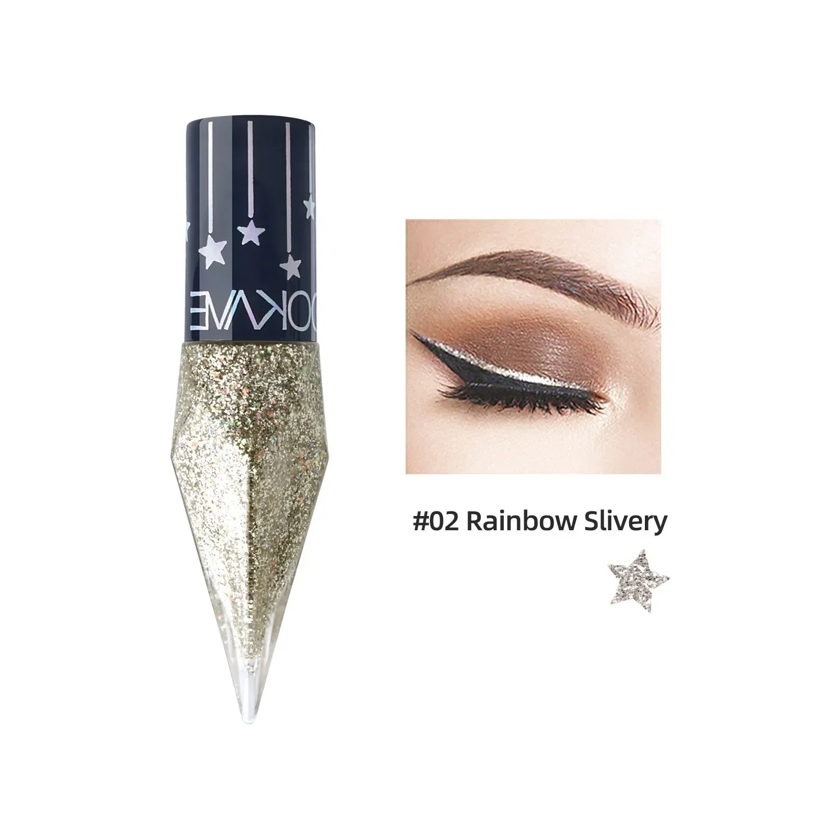 Shiny Eye Liners Pigment Silver Rose Gold Liquid Glitter Eyeshadow Zpaxo LK48E-02