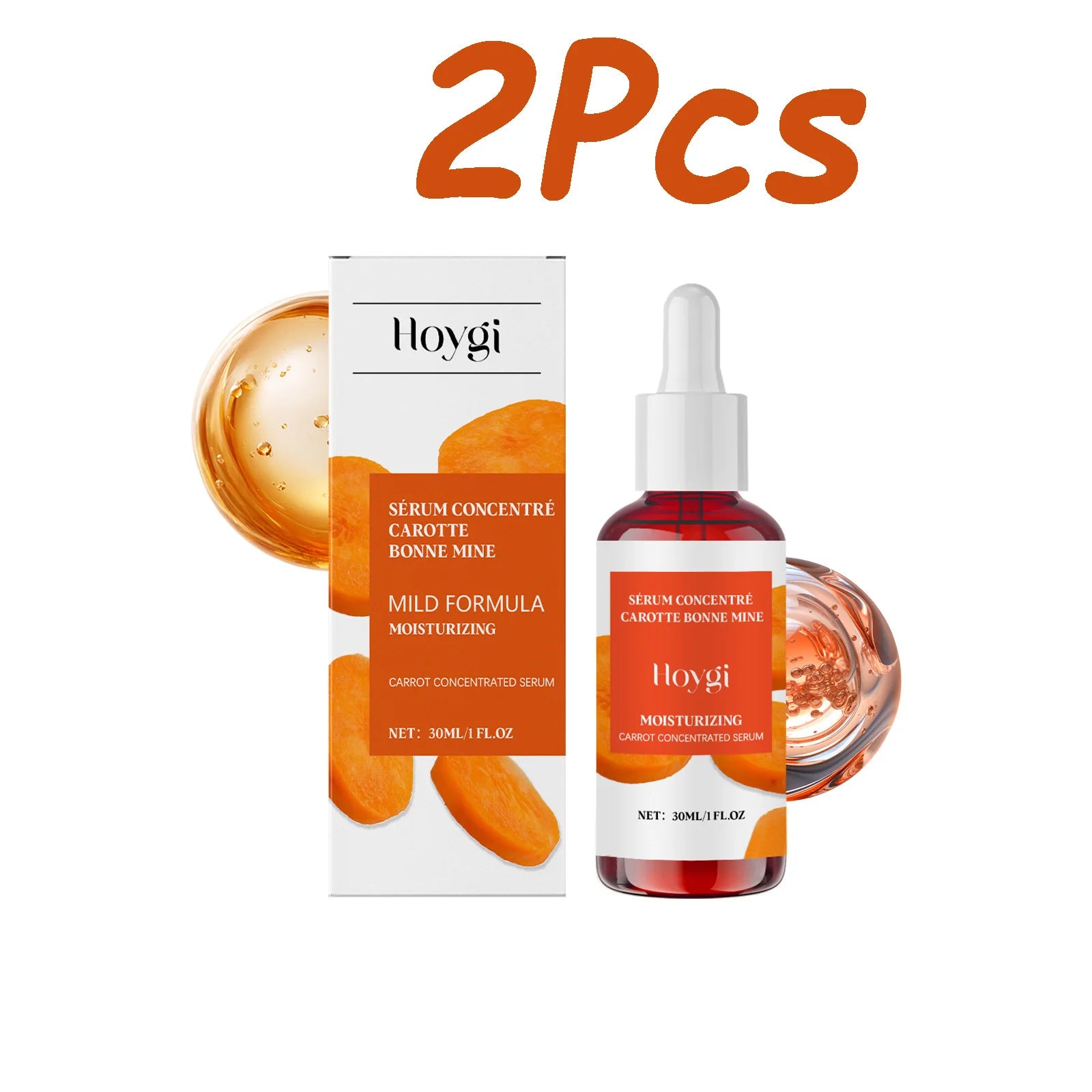 Hoygi Hyaluronic Acid & Vitamin C Brightening Face Serum Brightening Face Serum Zpaxo 2 x 30ml Boxed