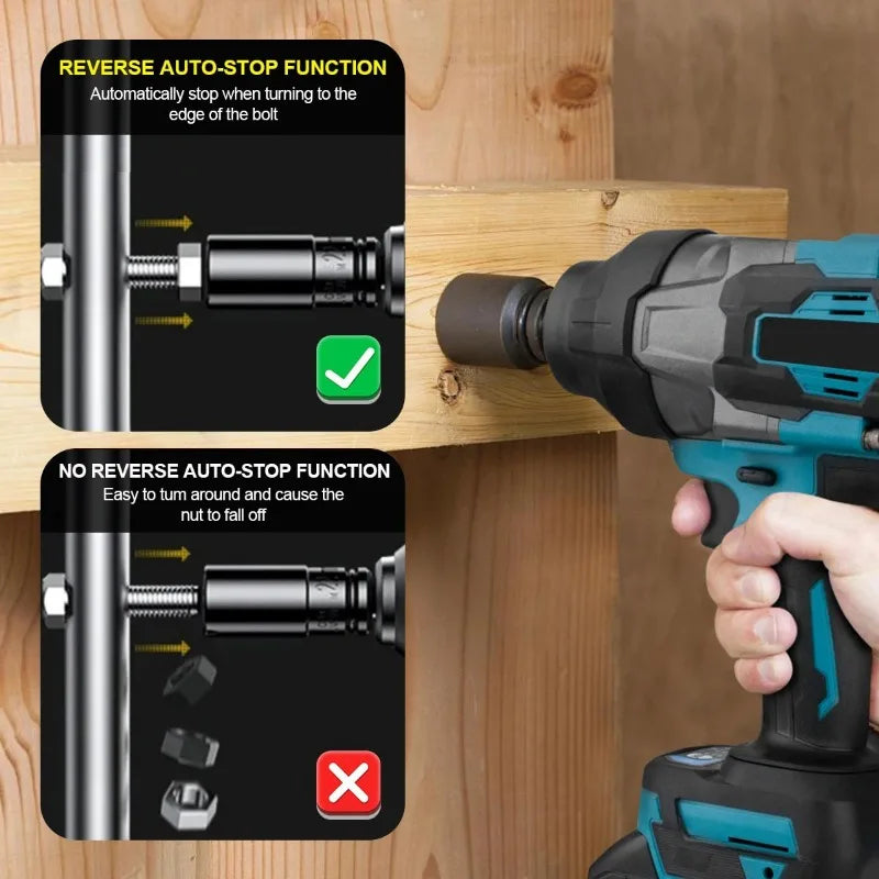 3100N M Torque Brushless Electric Impact Wrench 3 Cordless Power