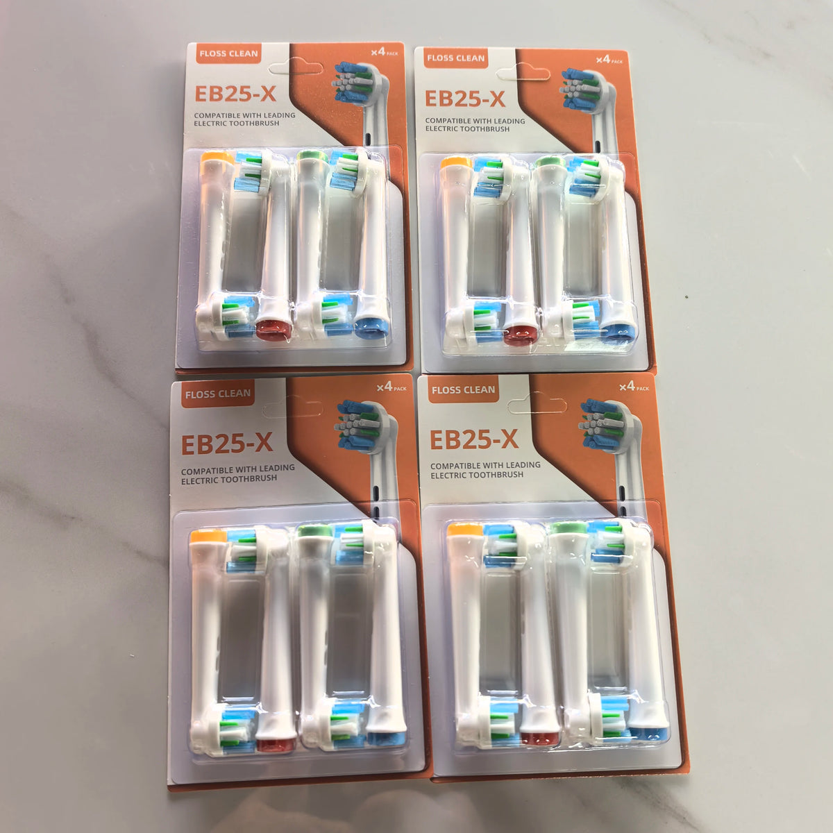 12types Toothbrush Heads Replacement For Oral B PRO Models 600 650 670 2000 2500 2900 3000 3500 3900 Soft Bristles Health Care Zpaxo EB25X-16pcs