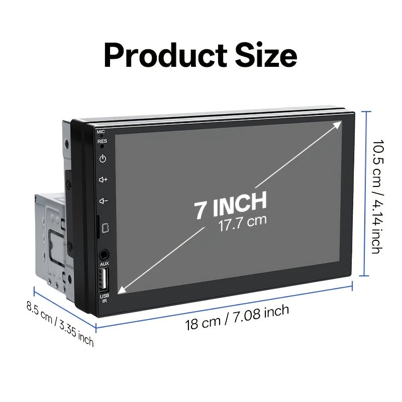 HIPPCRON Car MP5 Radio HD Display Screen Wired Carplay Android Auto