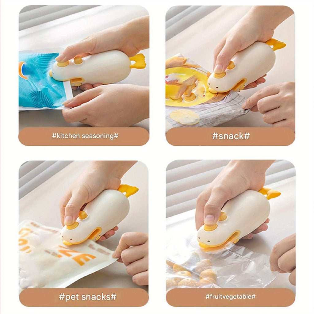 Duck-shaped Rechargeable Vacuum Sealer 2-in-1 Portable Handheld Bag