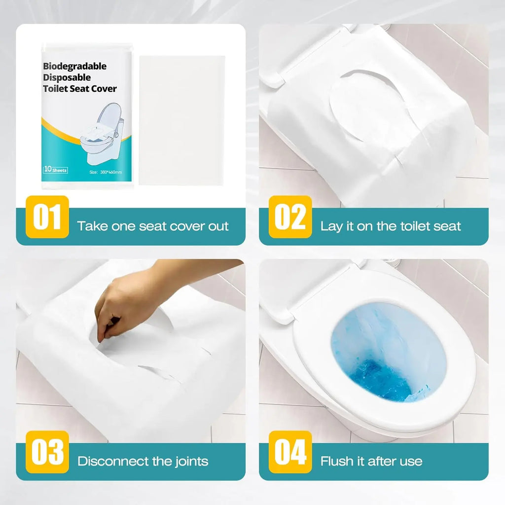 Disposable Toilet Seat Covers – Travel Pack for Public Restrooms