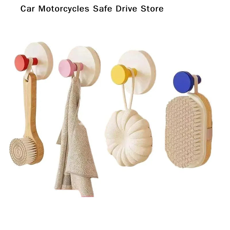 MCute Colorful Strong Suction Cup Hook No Punching Bathroom Kitchen
