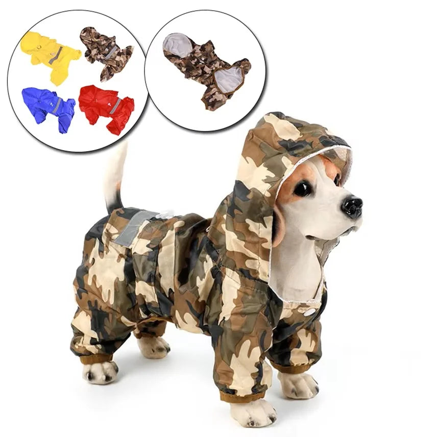 Dog Rain Coat Clothes Puppy Casual Cat Raincoat Waterproof Jacket