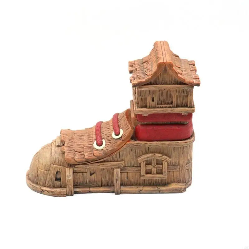 Shoe Shelter Fish Tanks Accessory Safe Hideouts Cave Resin Statue