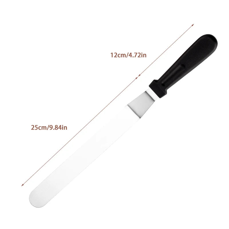 Kitchen Supplies Stainless Steel Cream Spatula Baking Tools 6 8 10 12 Zpaxo L