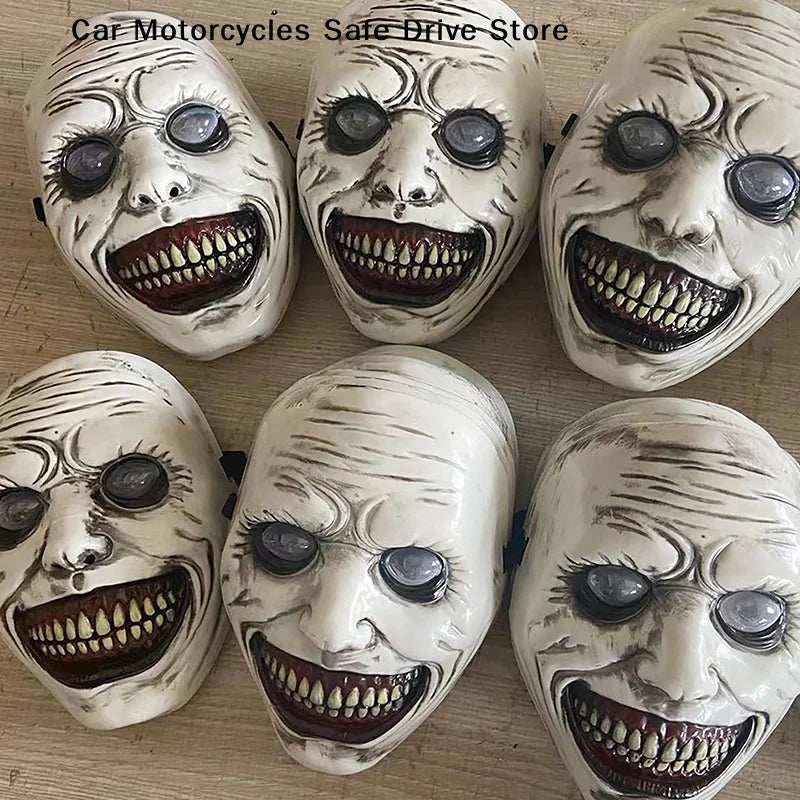 MTerror Exorcist Smiling Plastic Mask Cosplay Creepy Demon Ghost Face