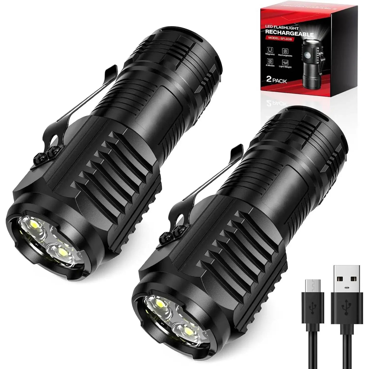 Mini LED Flashlight – USB-C Rechargeable 1000 Lumen Torch