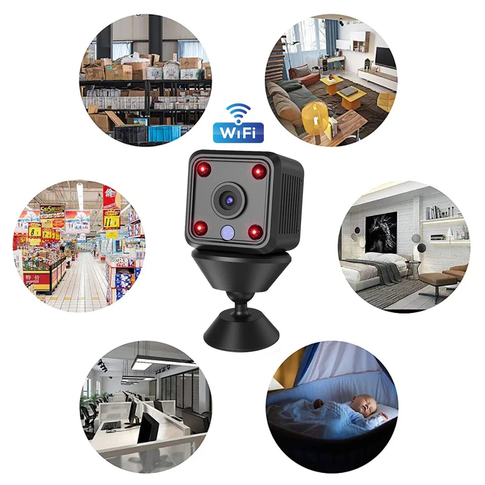 X6 Mini IP Cameras HD 1080P Wifi Sports Wireless Security Surveillance Built-in Battery Night Vision Smart Home Cameras Zpaxo