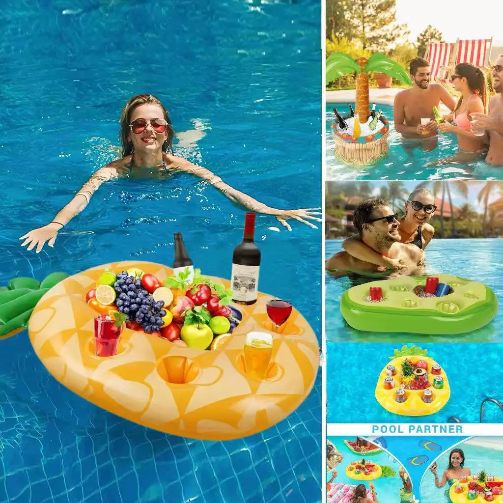 Inflatable Avocado Ice Bucket Drink Holder Hawaii Theme Party Summer Zpaxo