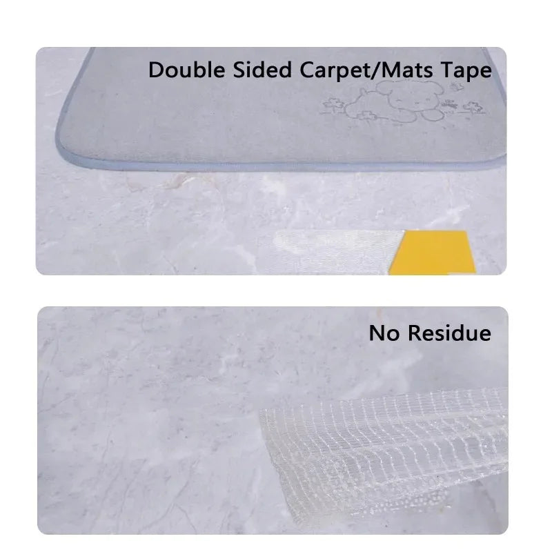 Double Sided Tape Strong Fixation Double Sided Tape Heavy Duty Translucent Mesh Waterproof Traceless Grid Carpet Adhesive Tape Zpaxo