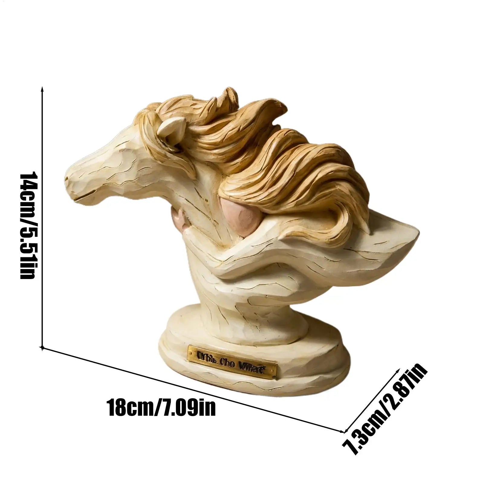 Horse Statue Resin Girl Home Decoration Animal Desk Bedroom Bookshelf