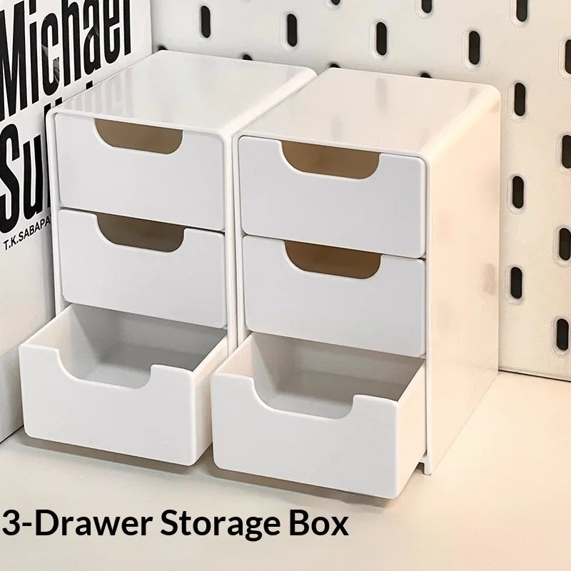 Hot Desktop Storage Box, Drawer Style Stationery, Hand Account Organizing Box, Dormitory Desk Miscellaneous Storage Artifact Zpaxo
