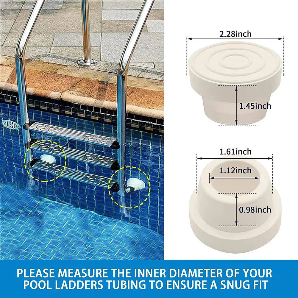 2PCS Swimming Pool Ladder Rubber Bumper Universal Pool Ladder Tubing Inside Plug Bumper Cap for Inground Pool Zpaxo