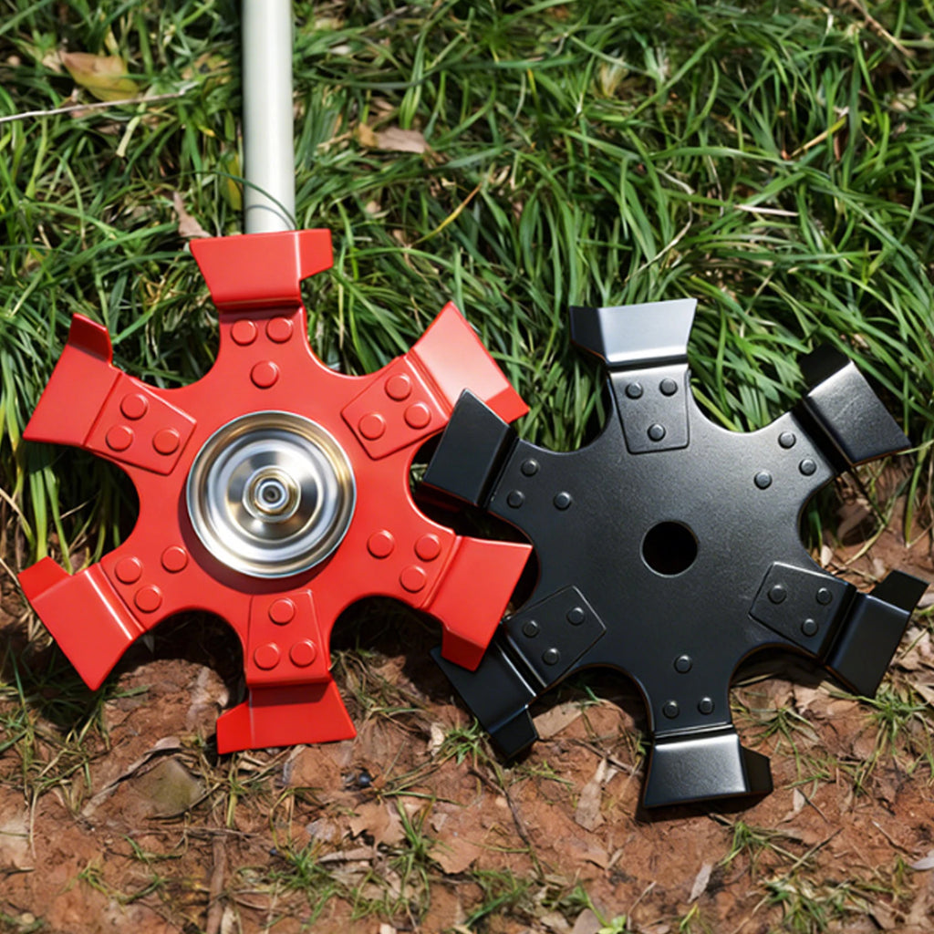 Lawn Blade Grass Cutting Head Reusable Soil Loosening Wheels Small Trenching Wheel Blade for Weeding Deep Plowing Loosening Soil Zpaxo