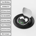 Ultra-thin Sleep Headphones 5.3 Wireless Bluetooth Headset Invisible Earbuds Hidden In Ear Button Sports Earphones Waterproof Zpaxo White