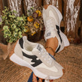 2025 New Women Anti-slip Sneakers Autumn Spring Casual Light Flat Sneakers Women Outdoor Brand Luxury Vulcanize Shoes Women Zpaxo Beige 37