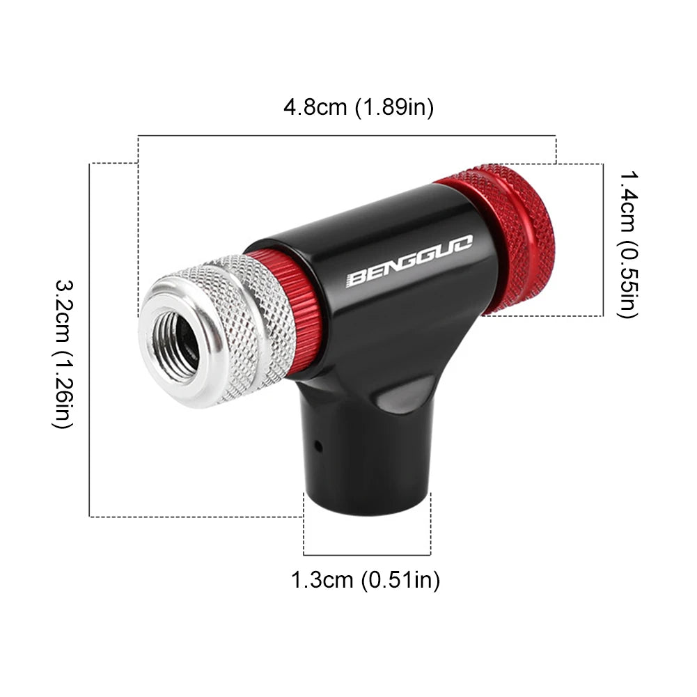 CO2 Bicycle Tire Inflator Pumps Head Sponge Cover Bike Pump Tool Mini
