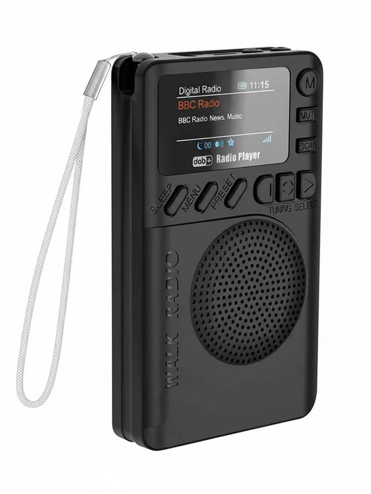 Mini DAB FM Digital Radio Headphone Jack Portable Speaker BT5 0