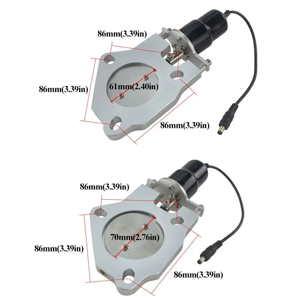 2 5 3 Electric Exhaust Cutout Double Valve Remote Control Stainless Zpaxo