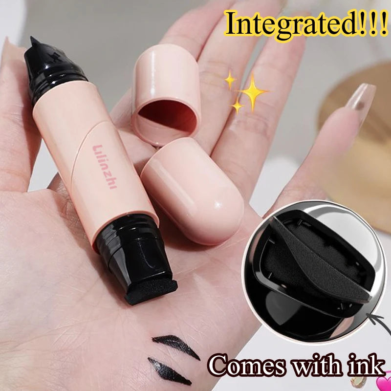 Dual-head Rotatable Eyeliner Stamp Integrated Waterproof Long Wear Zpaxo