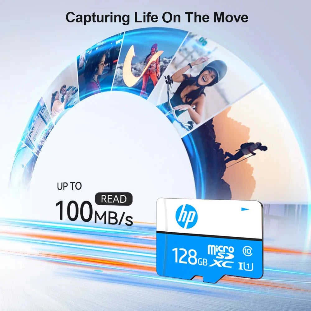 HP Origial Memory Card 128GB 64GB 32GB TF SD Card A1 V30 Class10 UHS-1 High Speed Compatible with Dash Cam Surveillance Camera Zpaxo