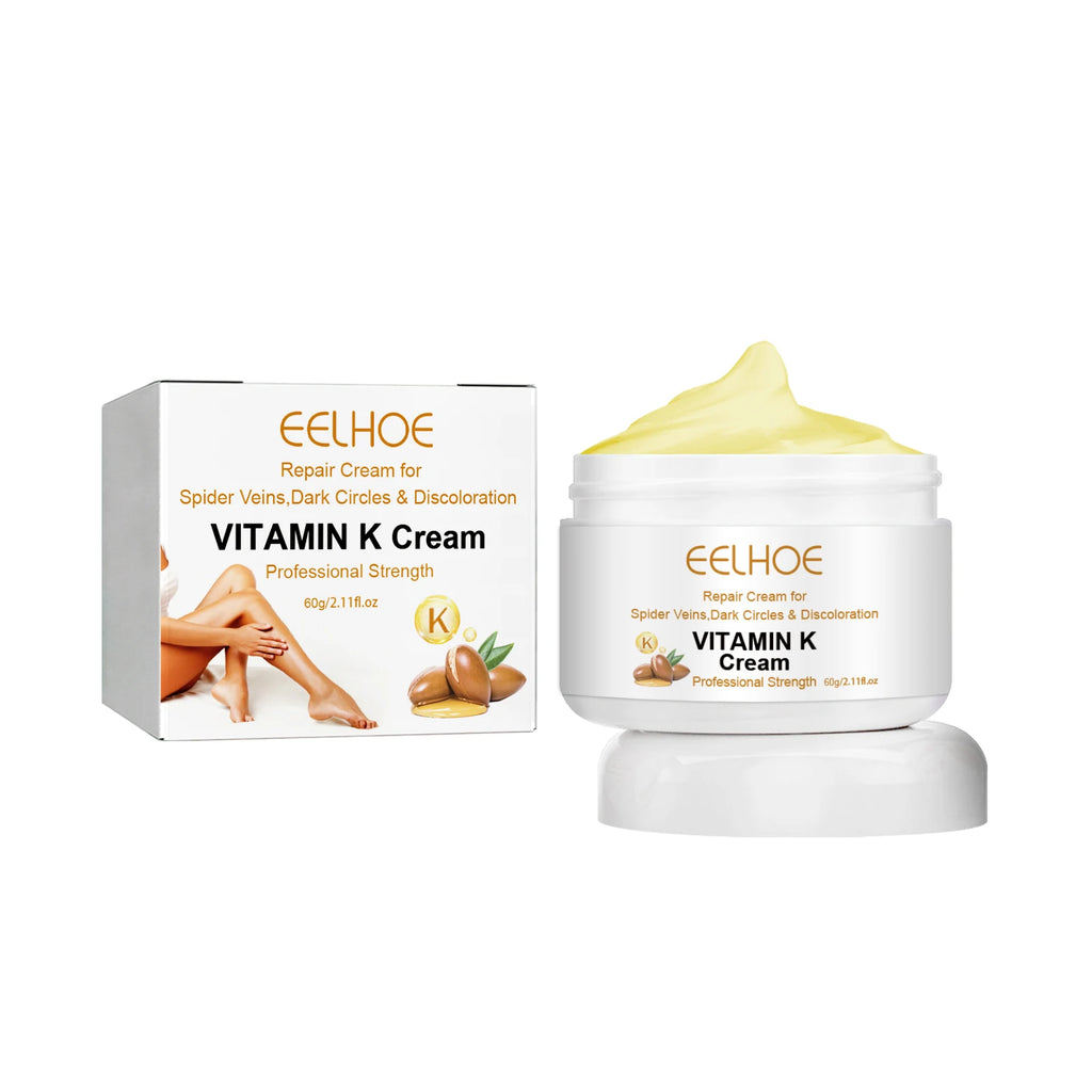 Vitamin K Cream for Varicose Veins, Spider Veins & Leg Relief Vitamin K Skin Cream Zpaxo 60g boxed