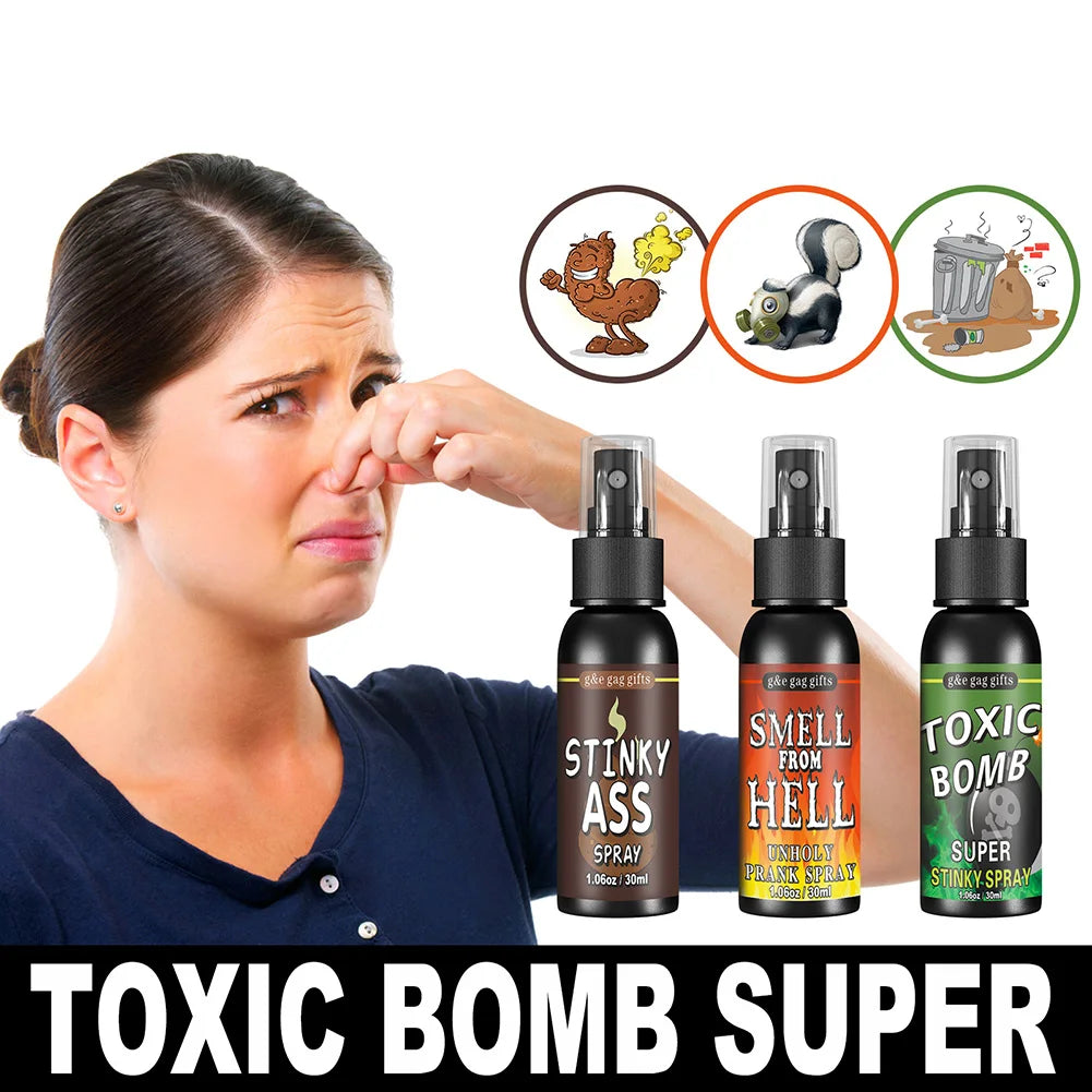 30ml Fart Gag Spray Prank Joke Plastic Stinky Gas Party Supplies Terrible Stinky Fart Spray for Adults Kids Halloween Funny Toys Zpaxo