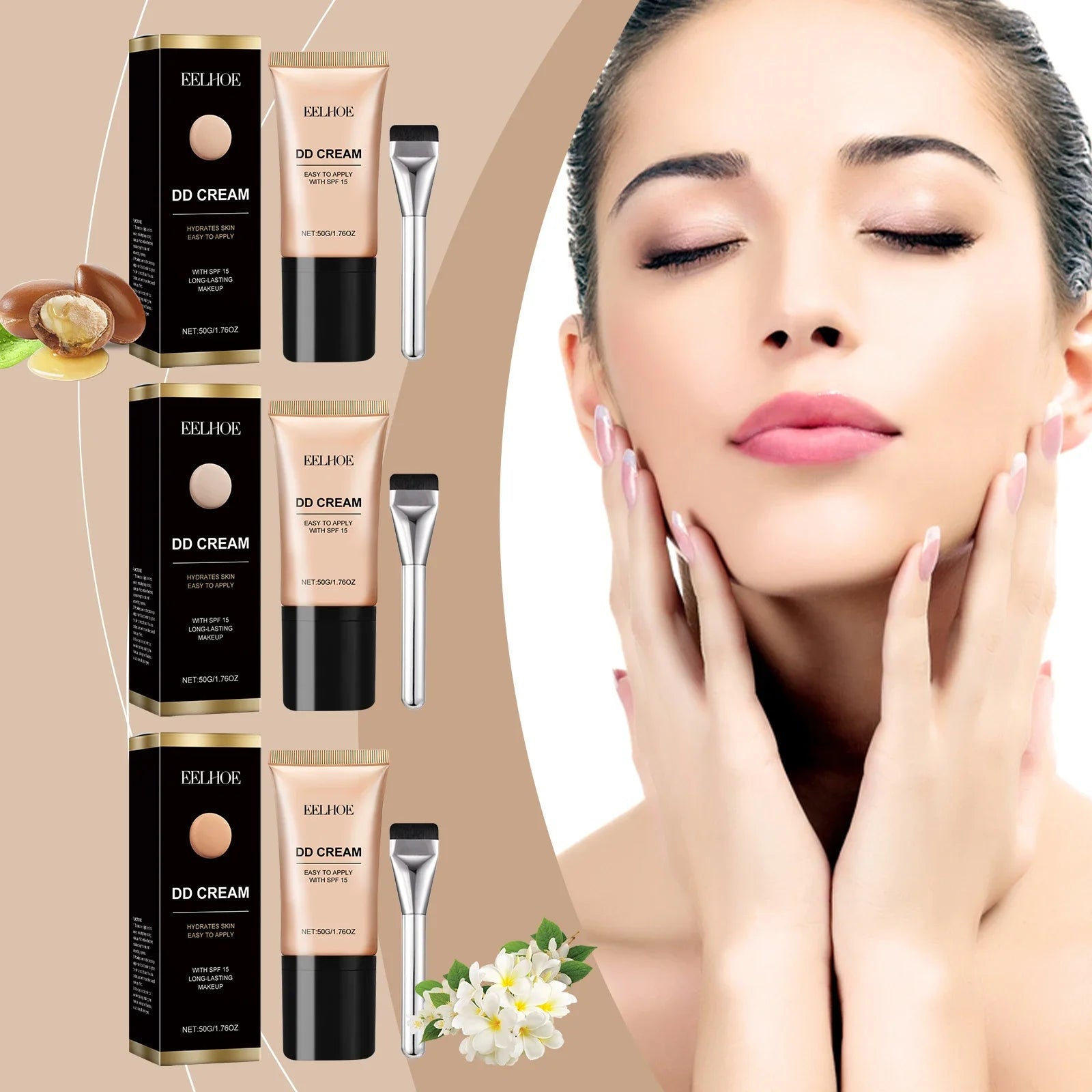 EELHOE DD Cream Foundation – Full Coverage, Oil Control, Brightening Liquid Foundation Zpaxo