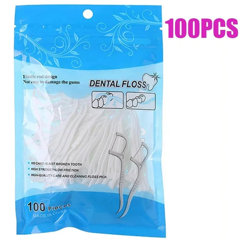 Disposable Dental Floss Picks – Ultra-Fine Flosser Set 100–600 Pcs